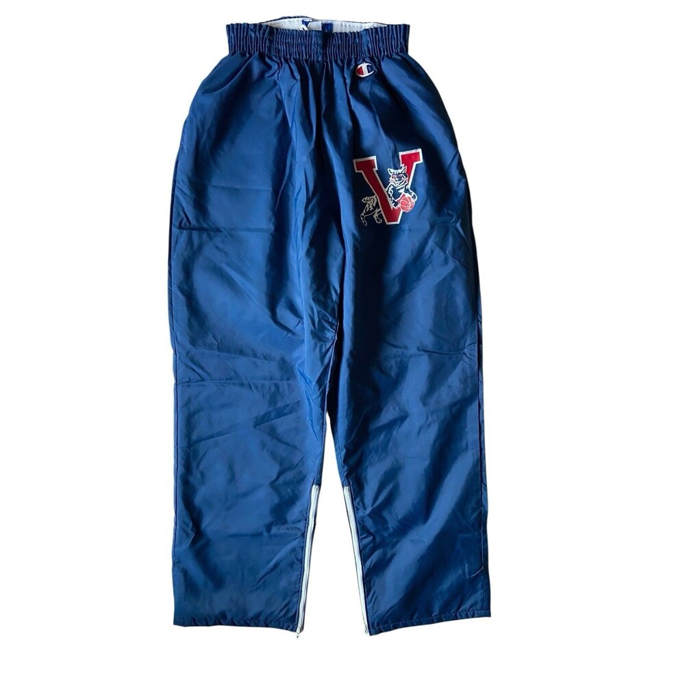 Vintage Champion Villanova‎ Wildcats Basketball Warm Up Pants Size XL Blue 90s